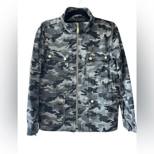 DUFFIELD LANE Gray and Black Lightweight Camo Jacket Size Medium